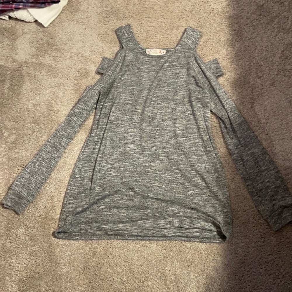 Gray light sweater